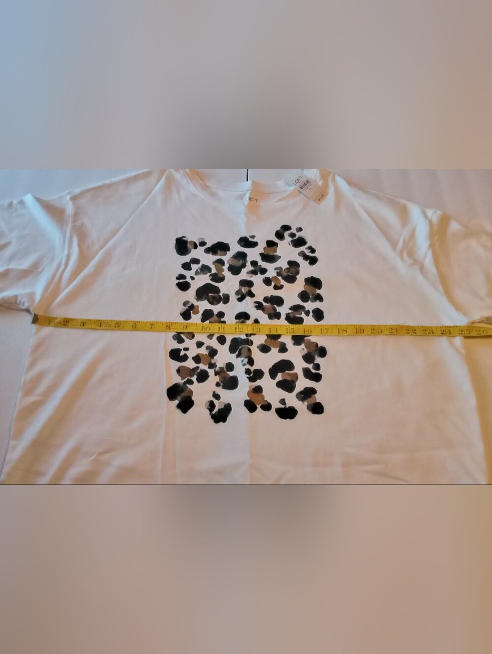 LOFT White Leopard Print Tee